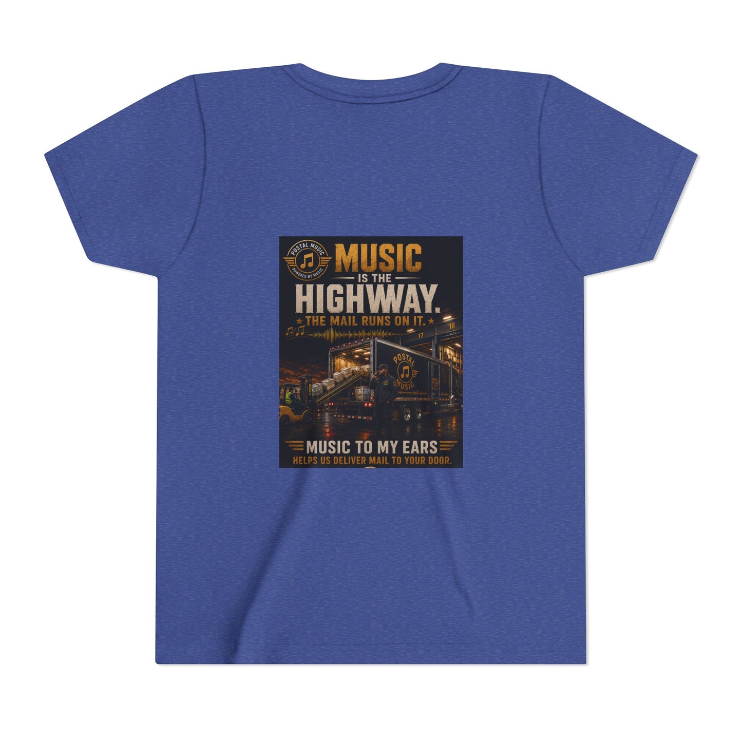 Postal Music — Music Is the Highway — Youth T-Shirt