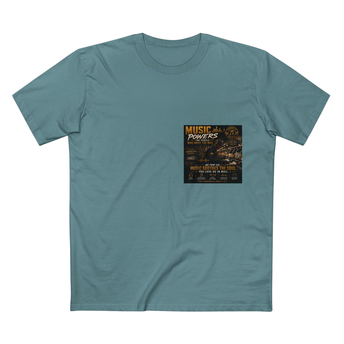 Postal Music — Music Powers the People — Streetwear T-Shirt