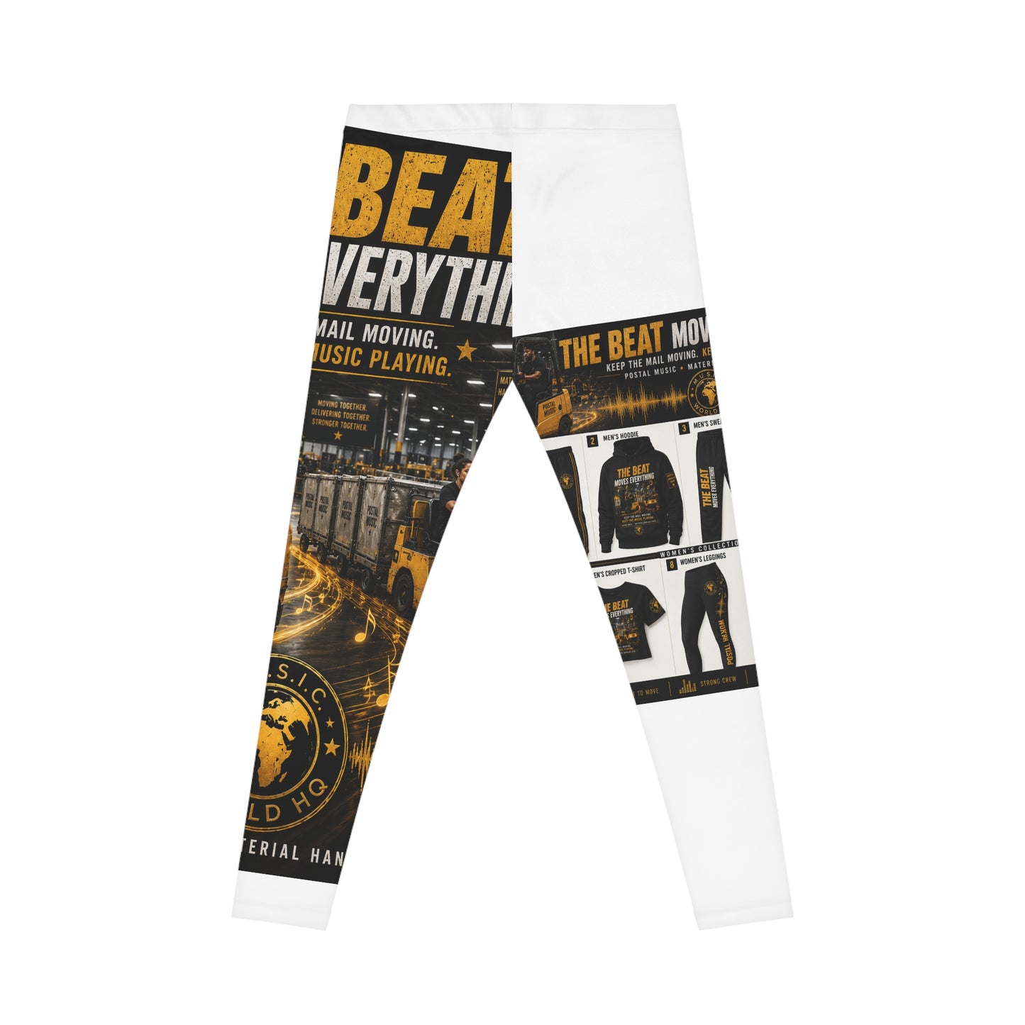 The Beat Moves Everything — Women's AOP Leggings | Postal Music