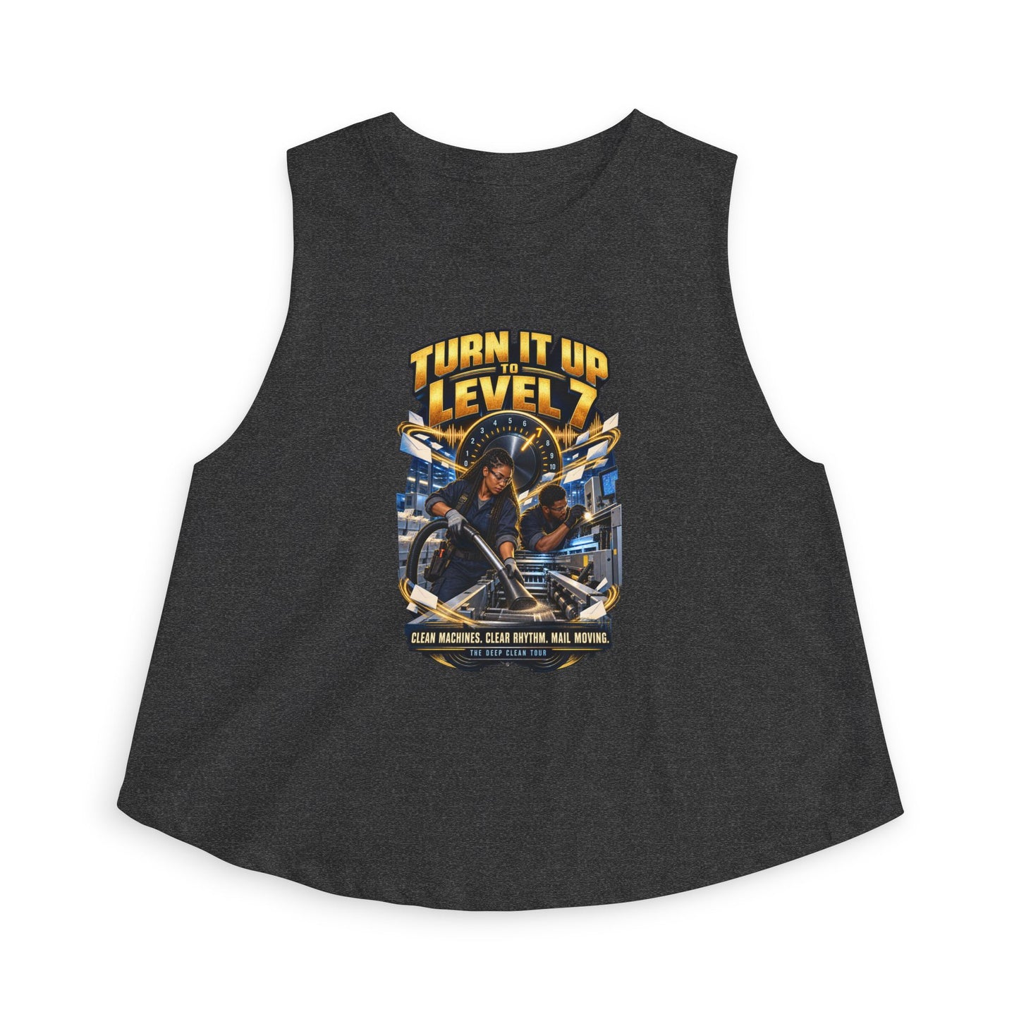 Postal Music - Turn It Up to Level 7 - Women's Crop T-Shirt