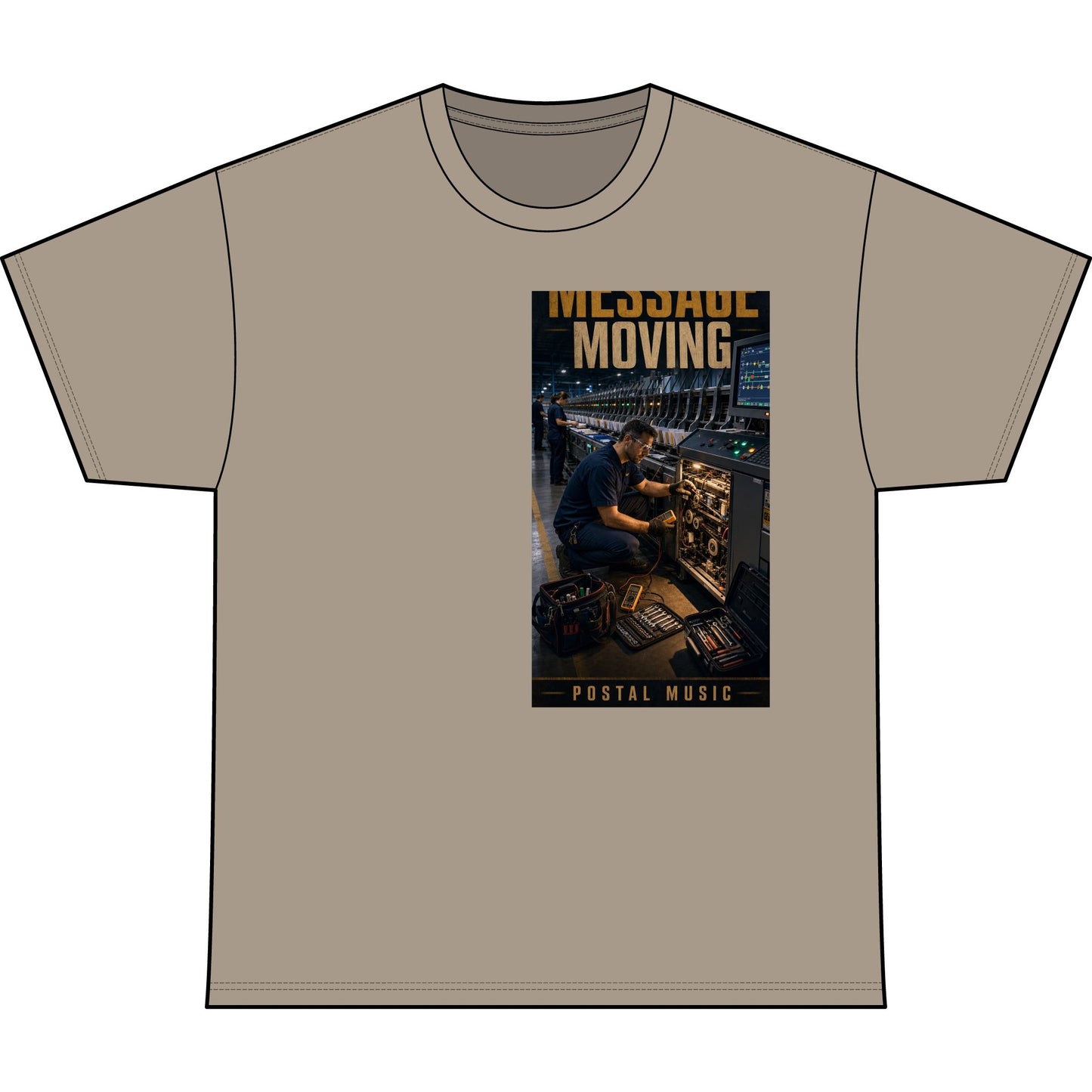 Postal Music — Keep the Message Moving — Heavyweight T-Shirt