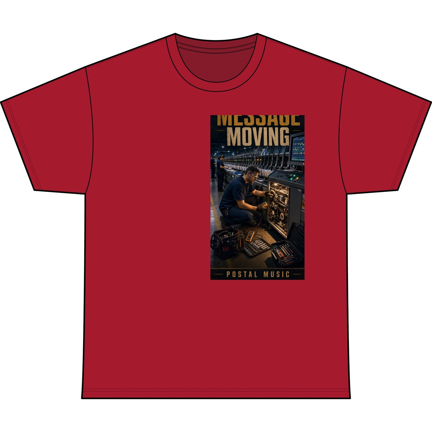 Postal Music — Keep the Message Moving — Heavyweight T-Shirt