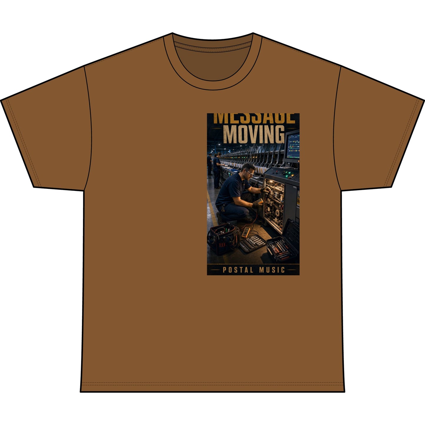 Postal Music — Keep the Message Moving — Heavyweight T-Shirt