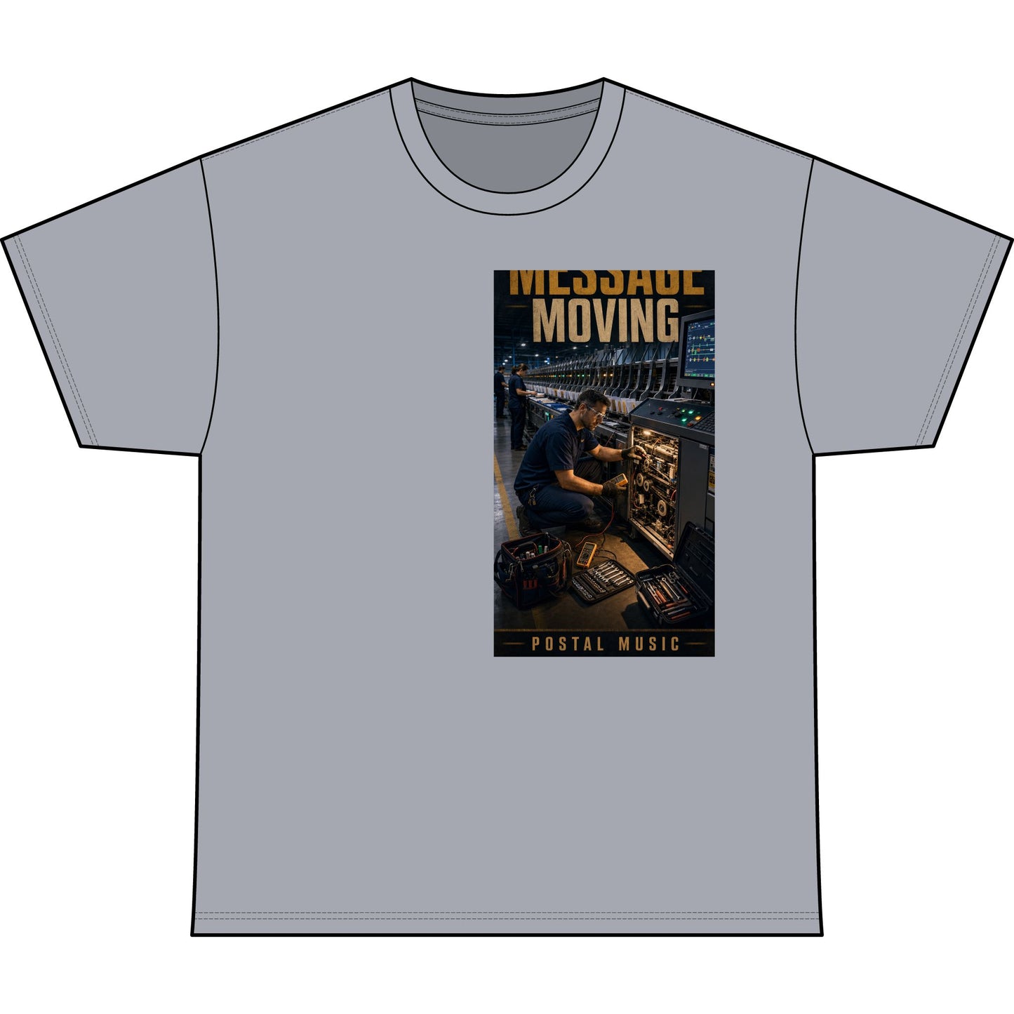 Postal Music — Keep the Message Moving — Heavyweight T-Shirt