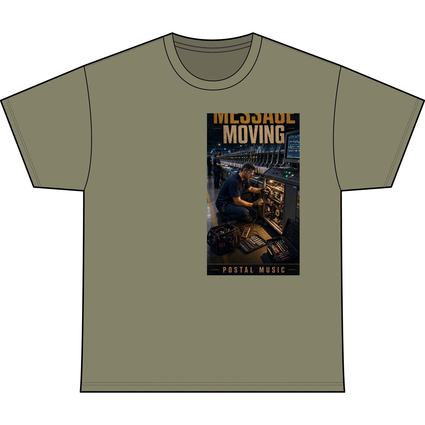 Postal Music — Keep the Message Moving — Heavyweight T-Shirt