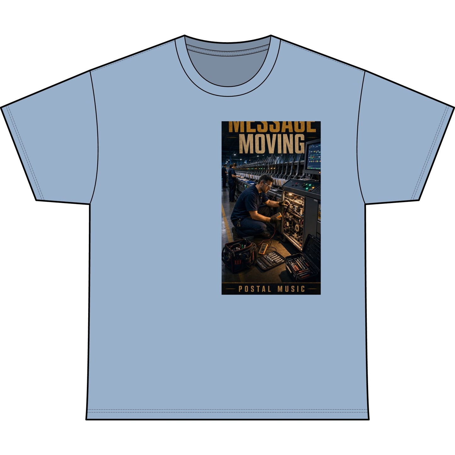 Postal Music — Keep the Message Moving — Heavyweight T-Shirt