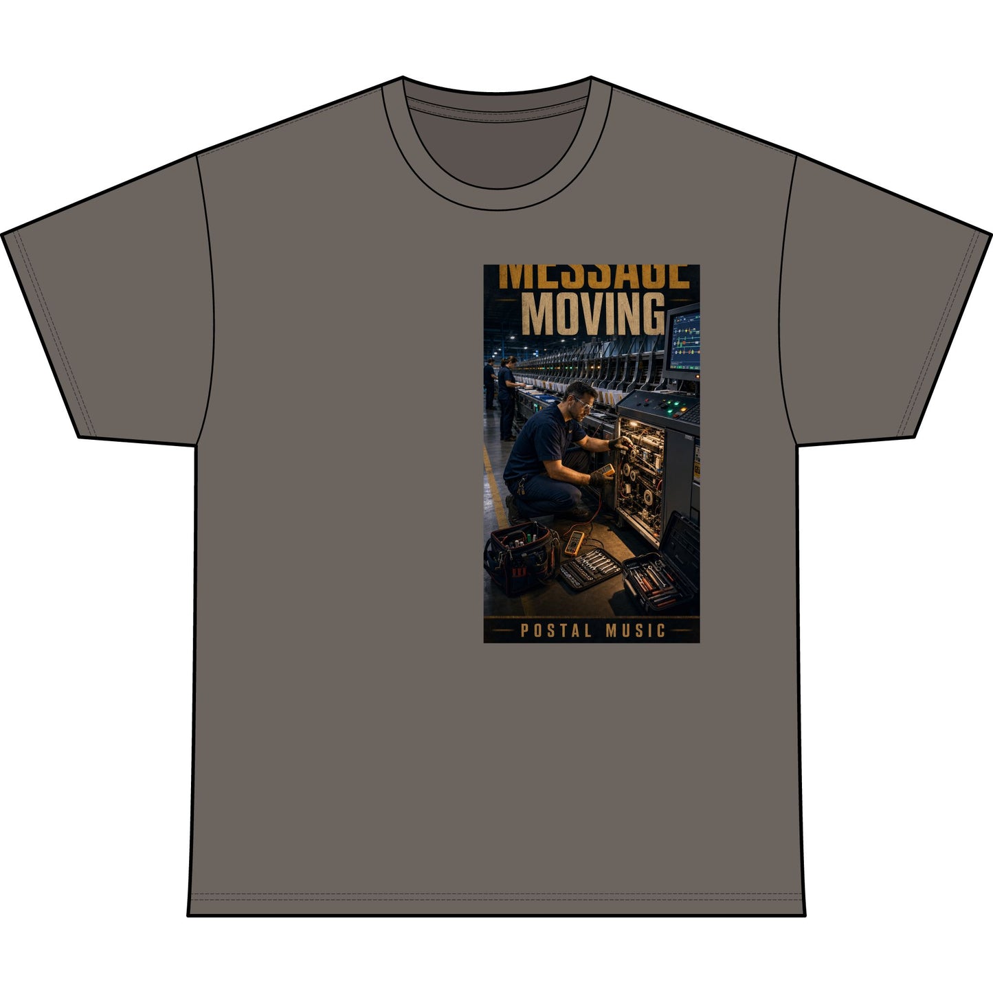 Postal Music — Keep the Message Moving — Heavyweight T-Shirt