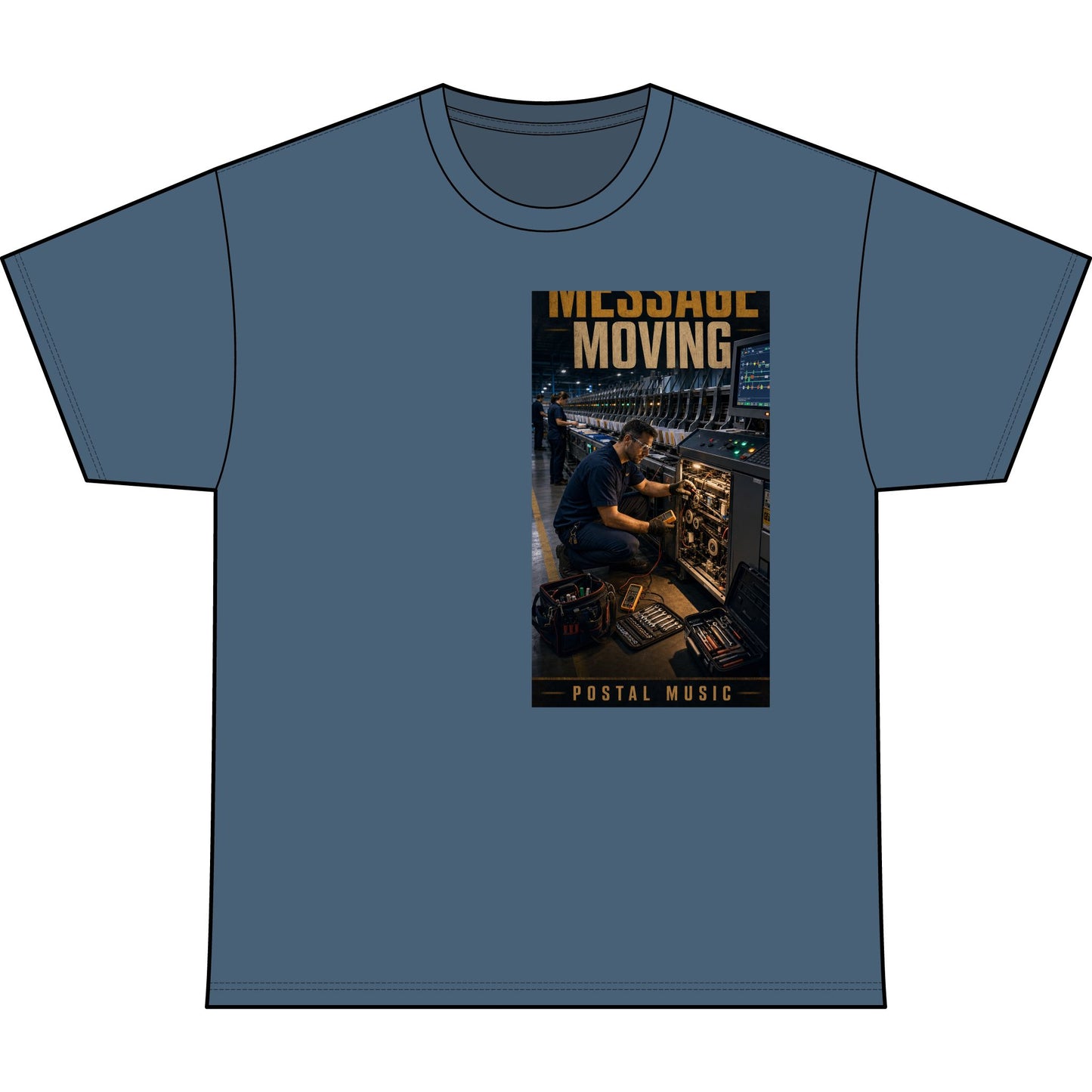Postal Music — Keep the Message Moving — Heavyweight T-Shirt