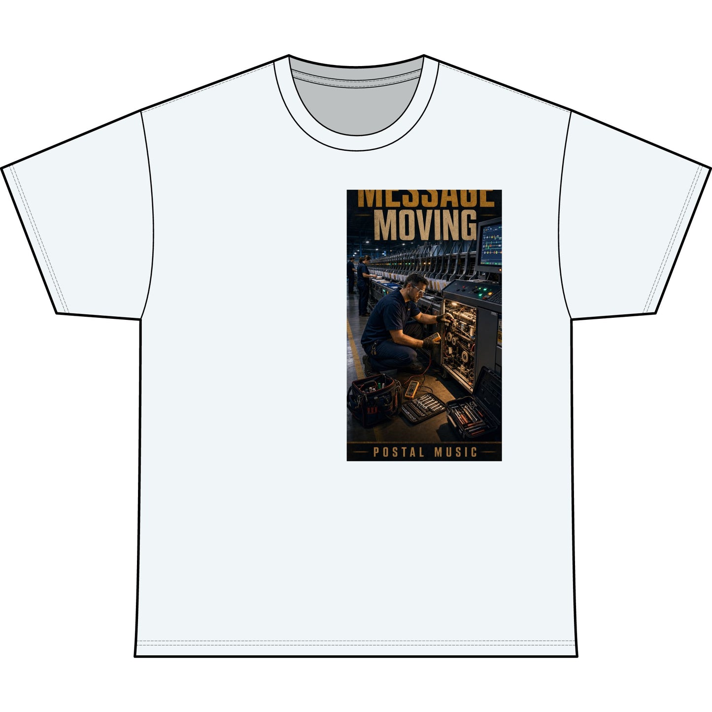 Postal Music — Keep the Message Moving — Heavyweight T-Shirt