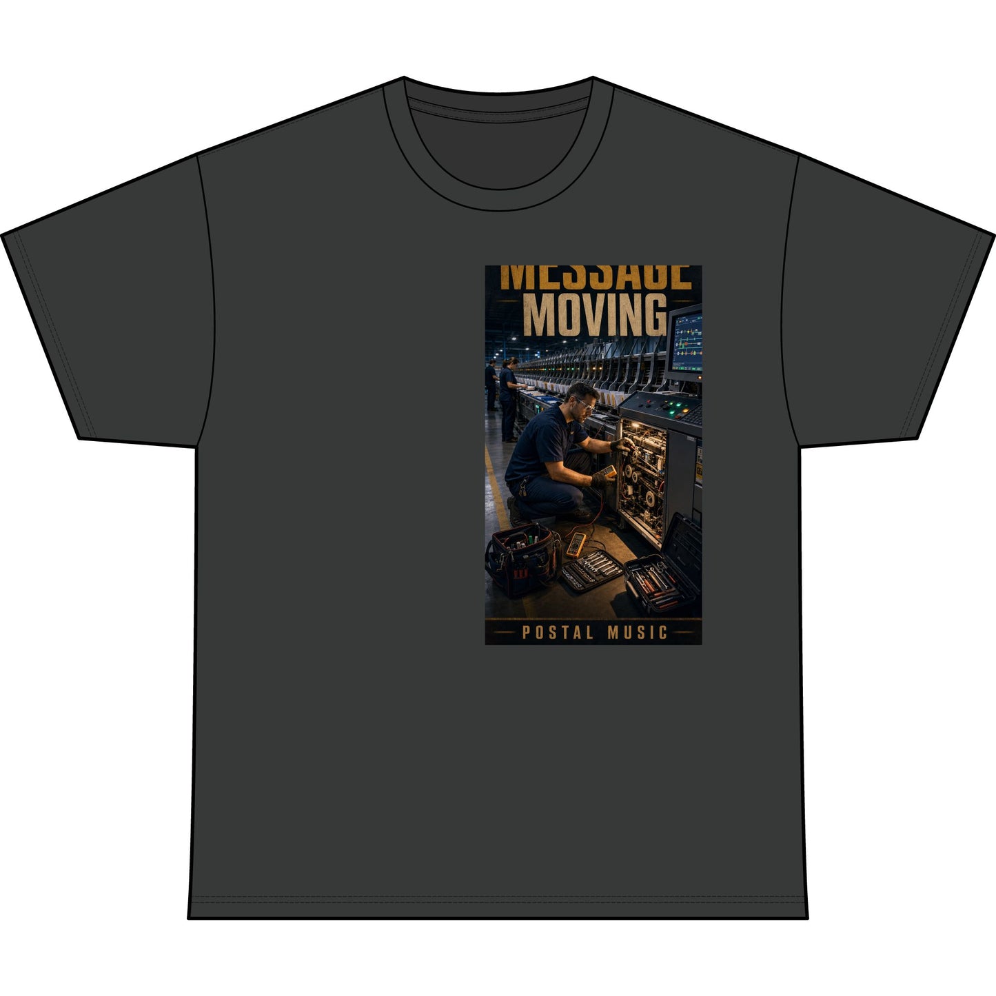 Postal Music — Keep the Message Moving — Heavyweight T-Shirt