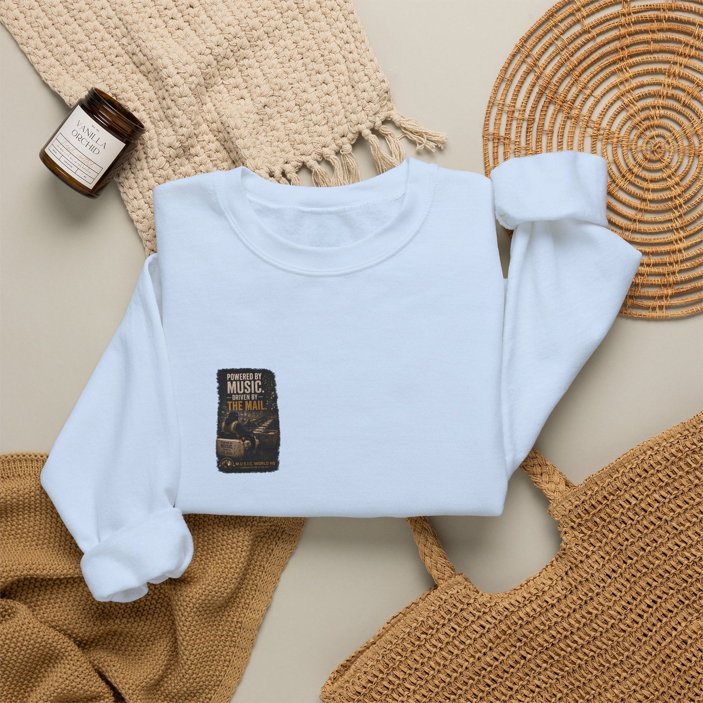 Postal Music - Powered by Music Crewneck Sweatshirt - Colorways B