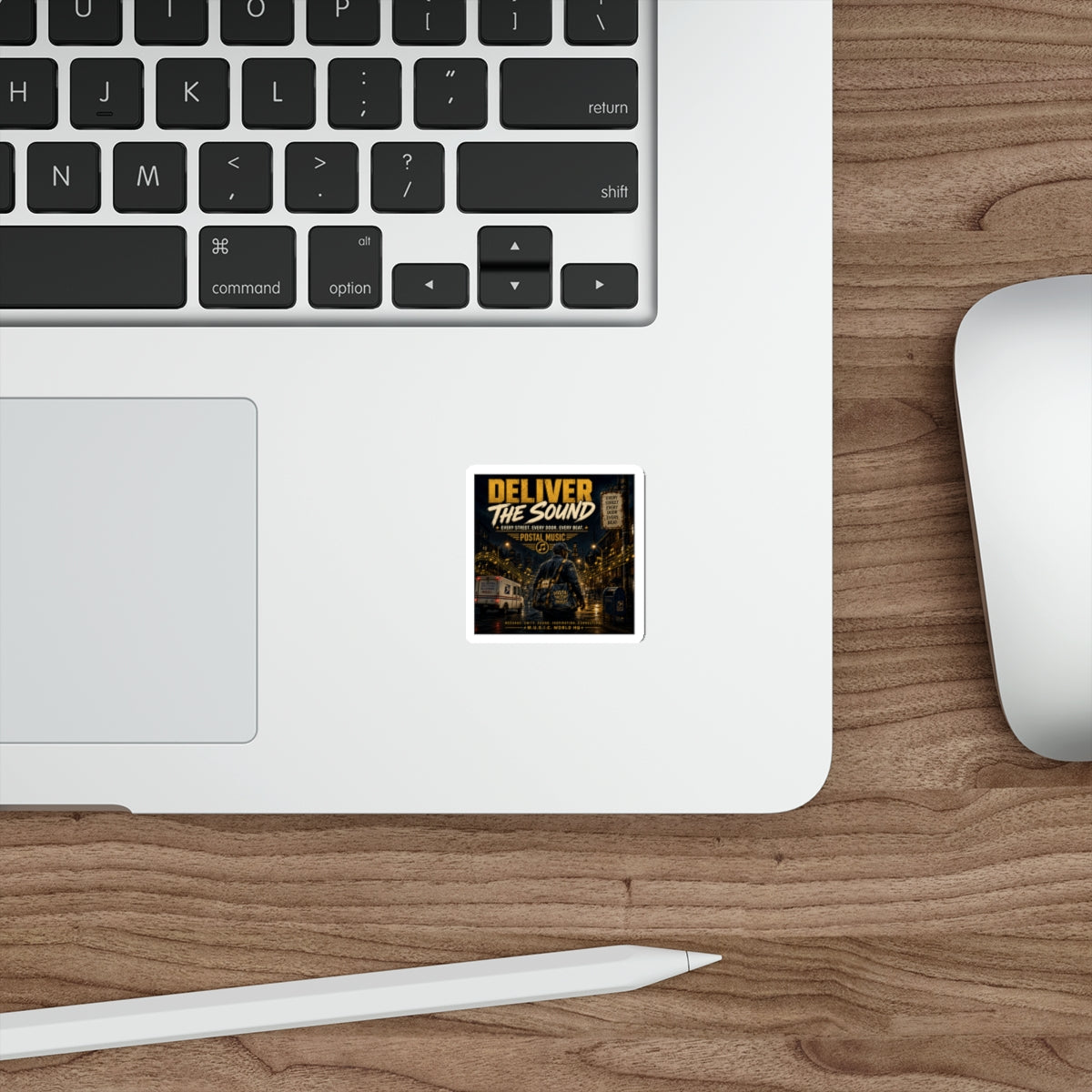 Postal Music — Deliver the Sound — Die-Cut Sticker