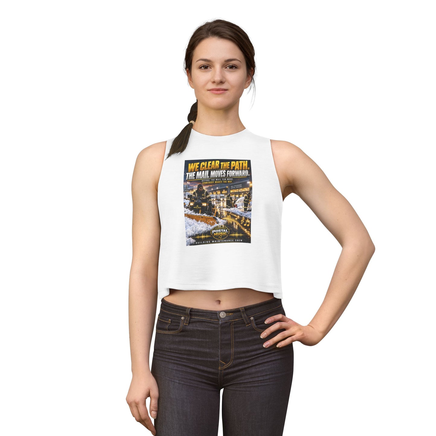 Postal Music - We Clear the Path - Women's Cropped T-Shirt