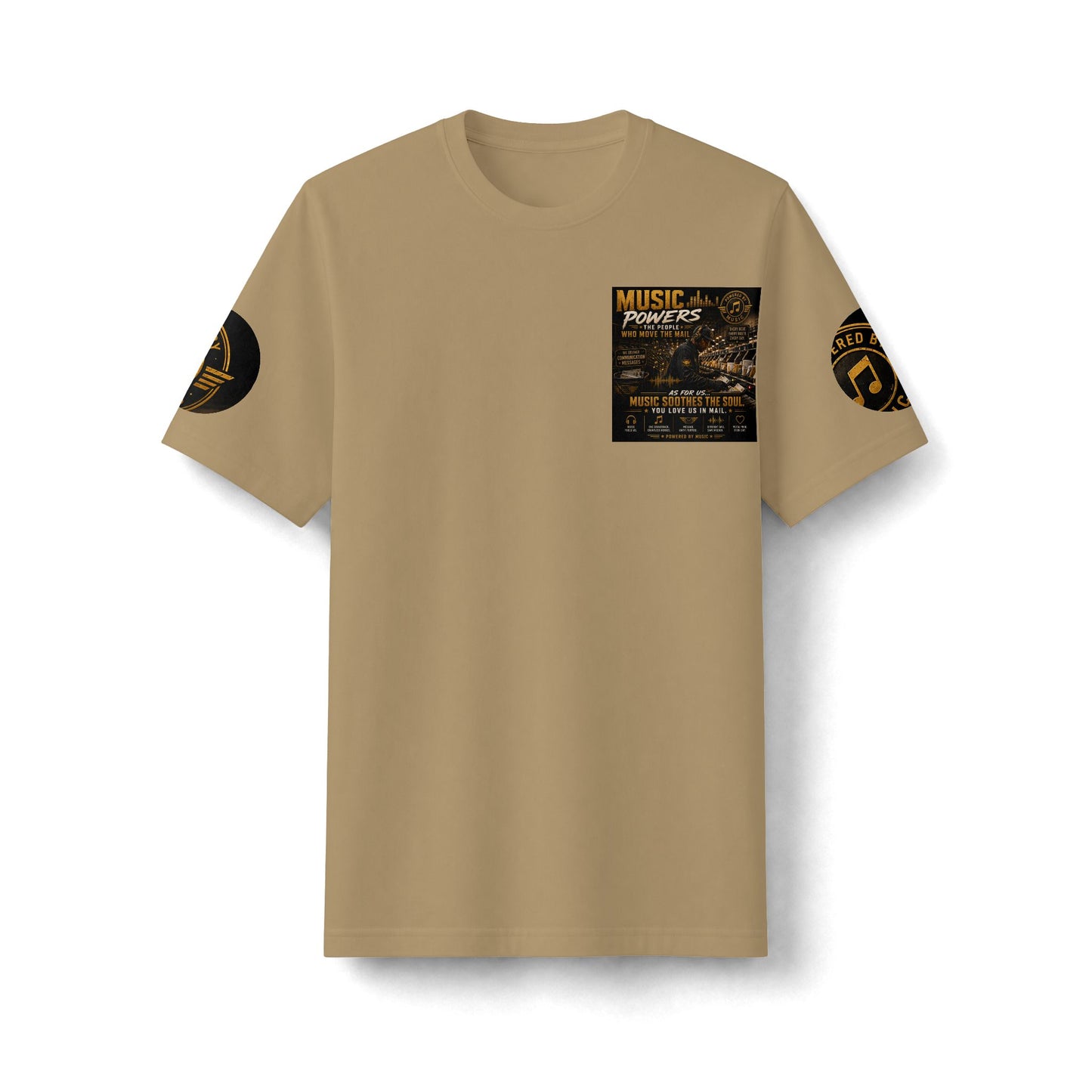 Postal Music — Music Powers the People — Heavyweight T-Shirt