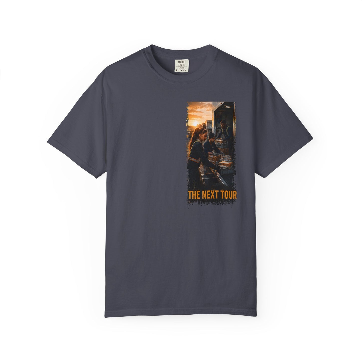 Postal Music — The Next Tour Garment-Dyed T-Shirt — Color Group 3 of 4