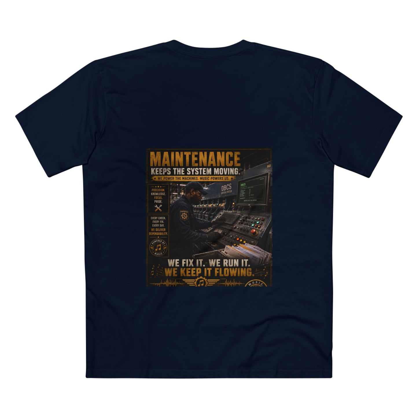 Postal Music — Maintenance Keeps the System Moving — Streetwear T-Shirt