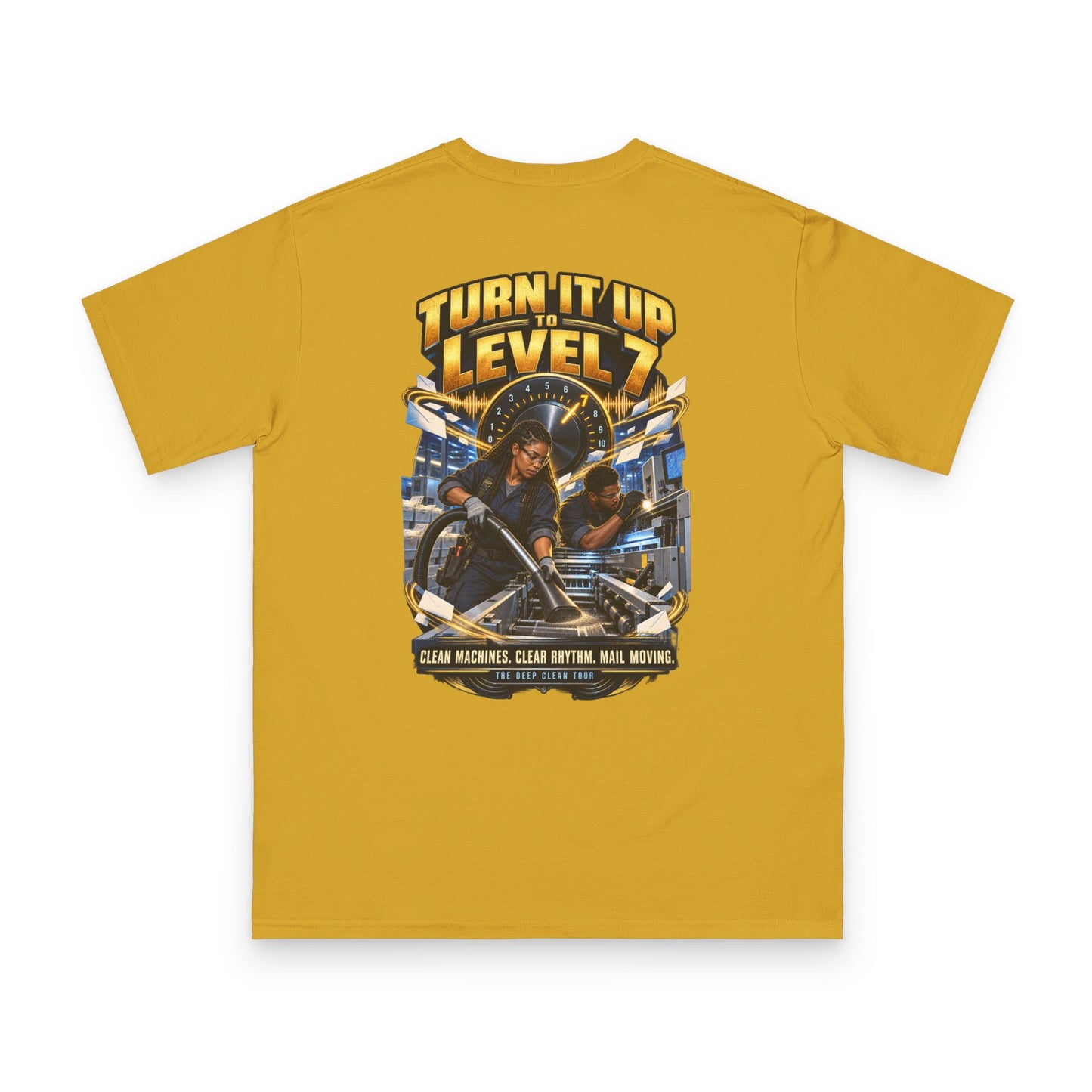 Postal Music - Turn It Up to Level 7 - Organic Cotton T-Shirt