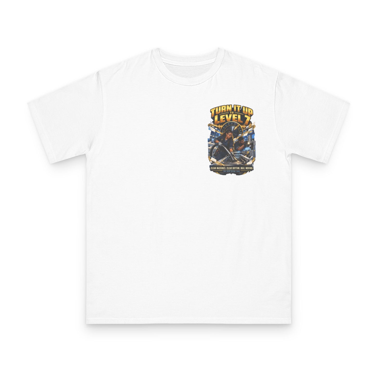 Postal Music - Turn It Up to Level 7 - Organic Cotton T-Shirt