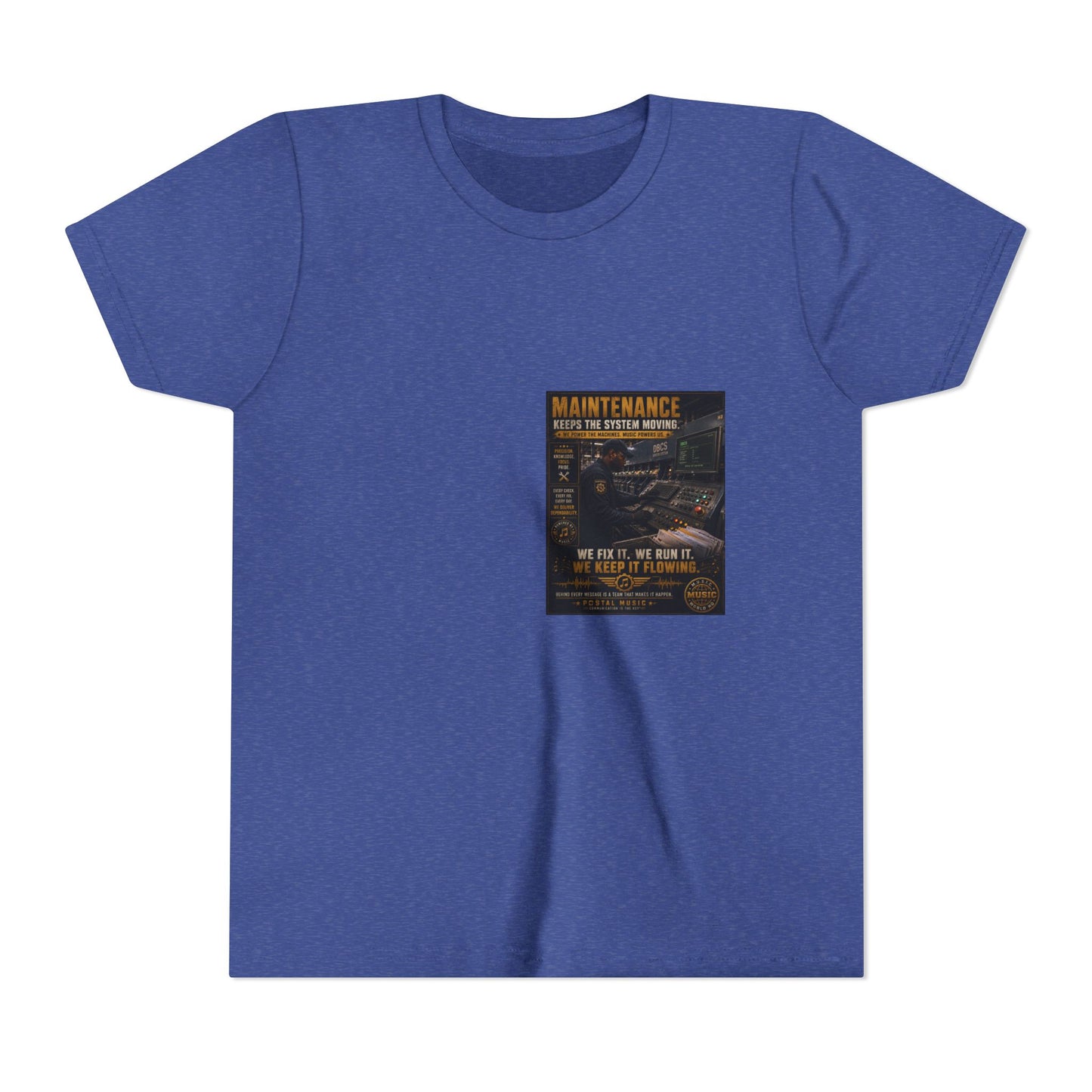 Postal Music — Maintenance Keeps the System Moving — Youth T-Shirt
