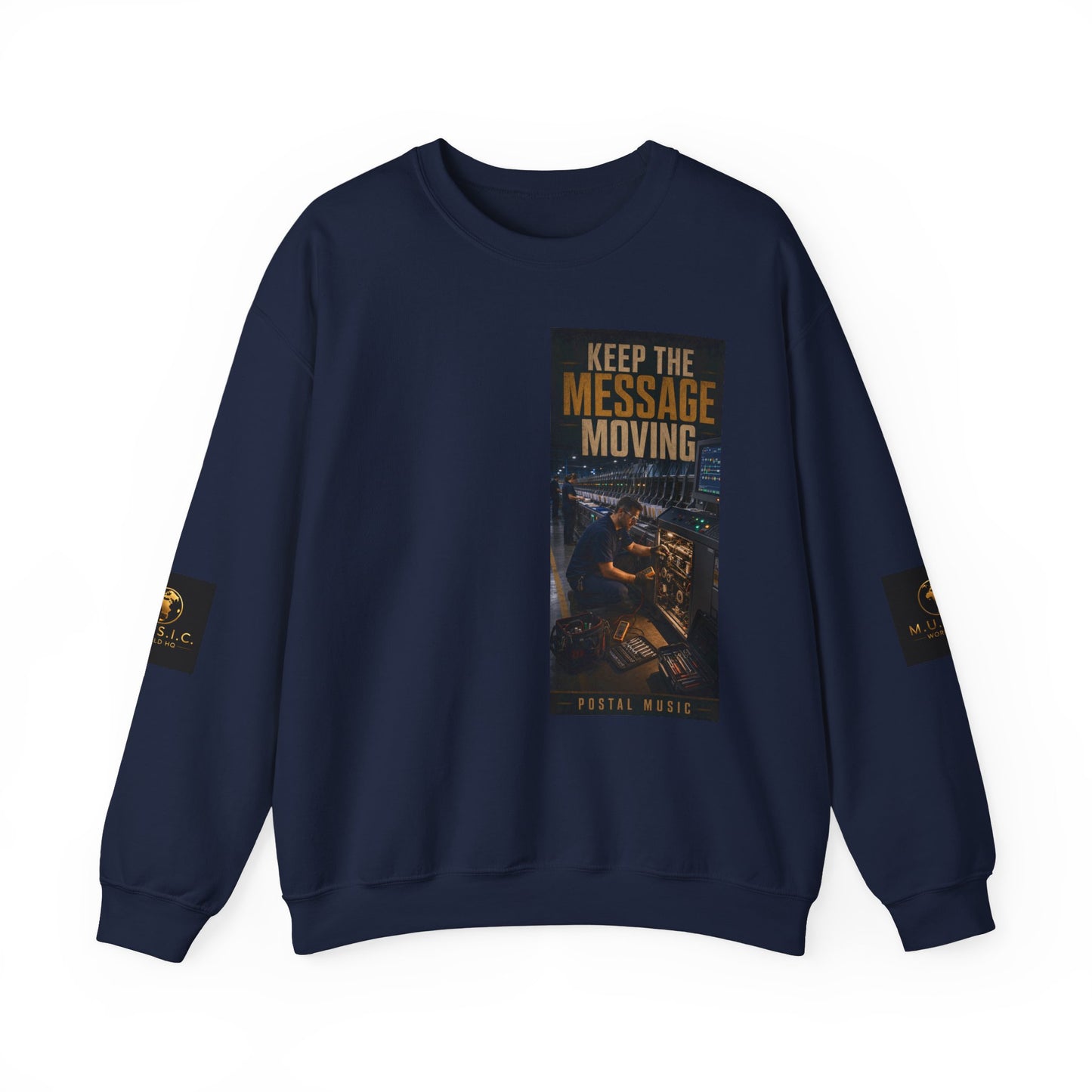 Postal Music — Keep the Message Moving — Core Crewneck Sweatshirt