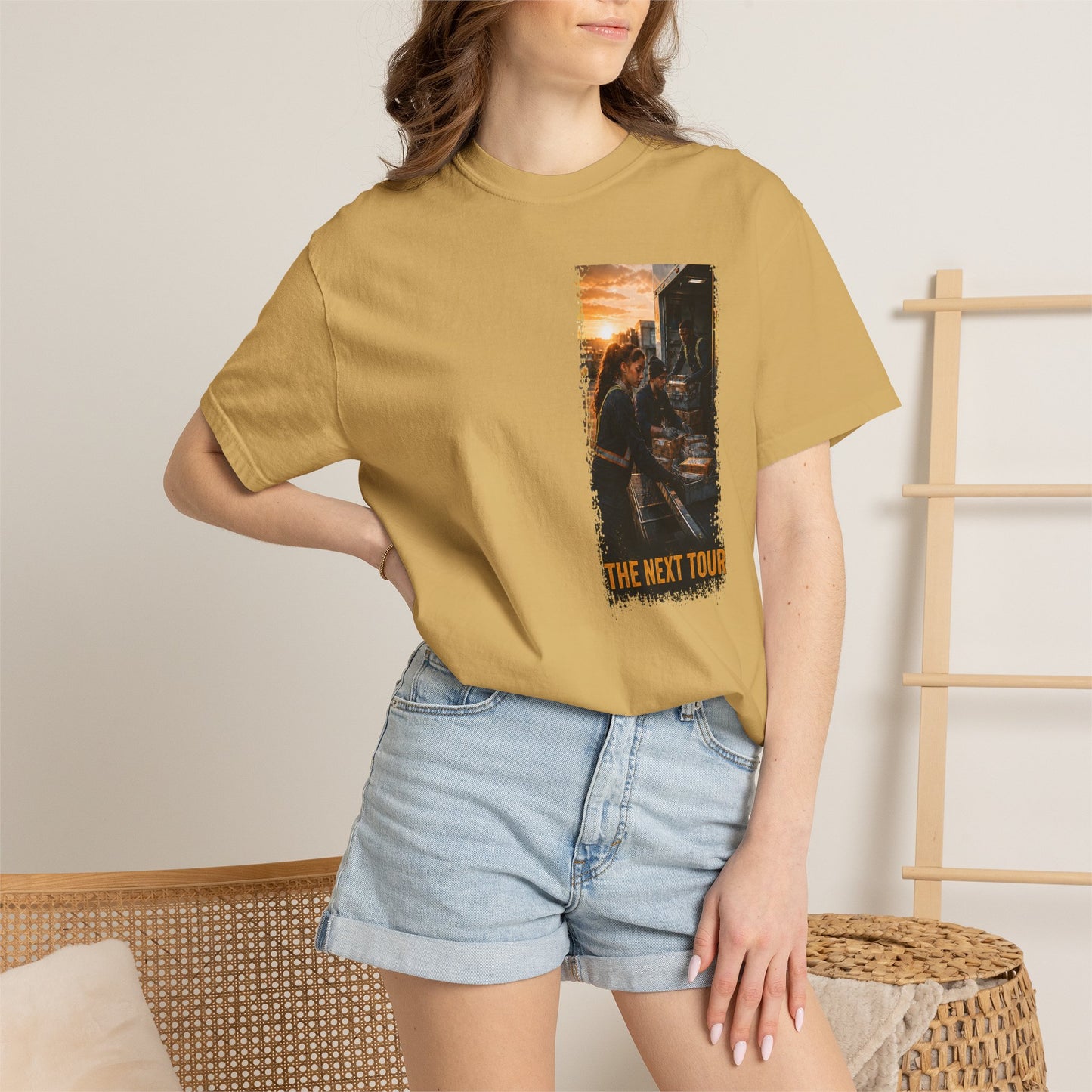 Postal Music — The Next Tour Garment-Dyed T-Shirt — Color Group 3 of 4