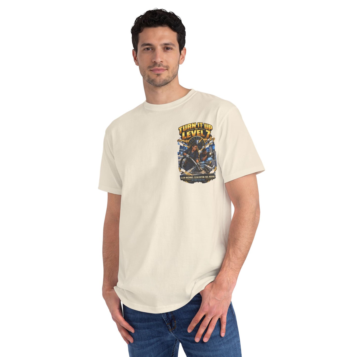 Postal Music - Turn It Up to Level 7 - Organic Cotton T-Shirt