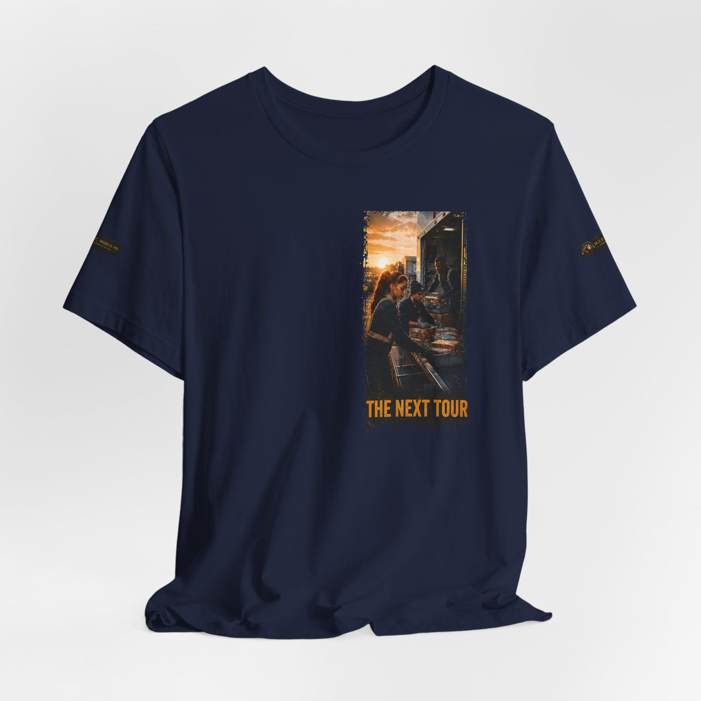 Postal Music — The Next Tour Premium Unisex T-Shirt — Color Group 8 of 11