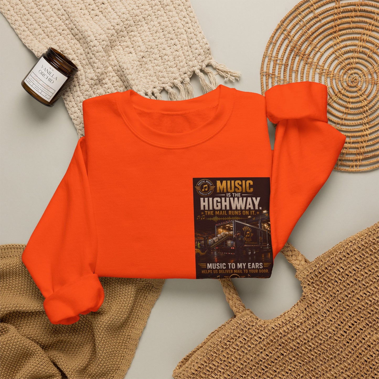 Postal Music — Music Is the Highway — Core Crewneck Sweatshirt