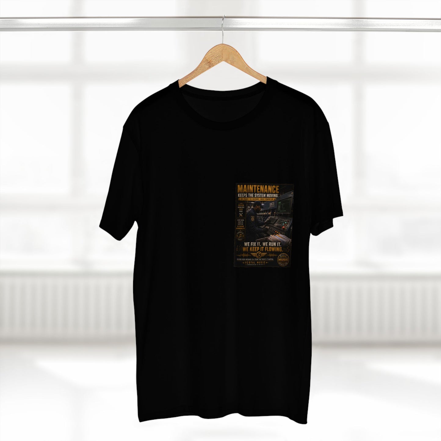 Postal Music — Maintenance Keeps the System Moving — Streetwear T-Shirt