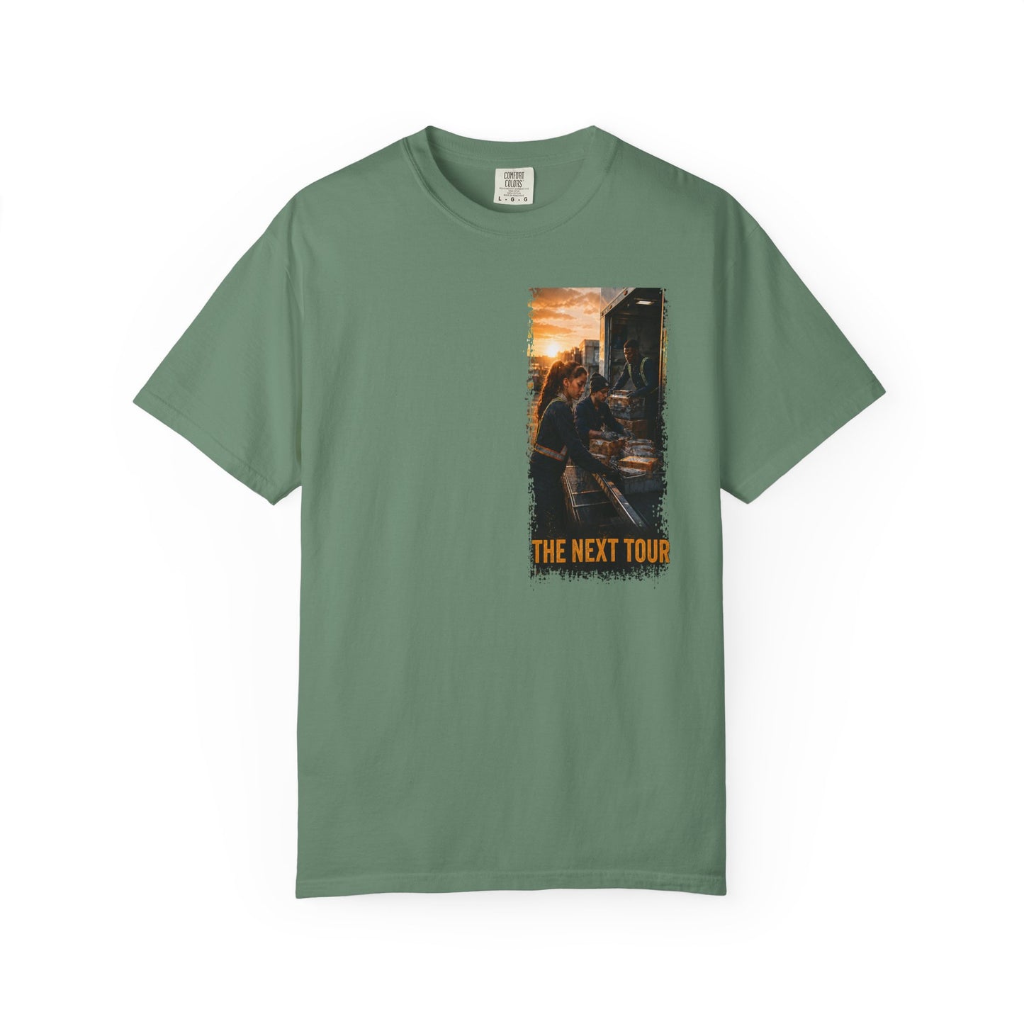 Postal Music — The Next Tour Garment-Dyed T-Shirt — Color Group 3 of 4