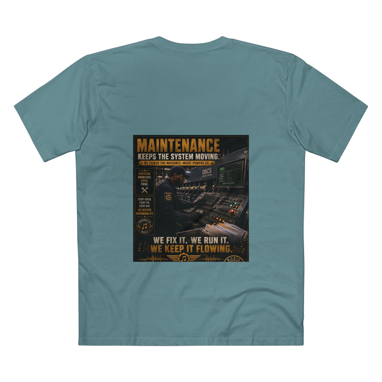 Postal Music — Maintenance Keeps the System Moving — Streetwear T-Shirt