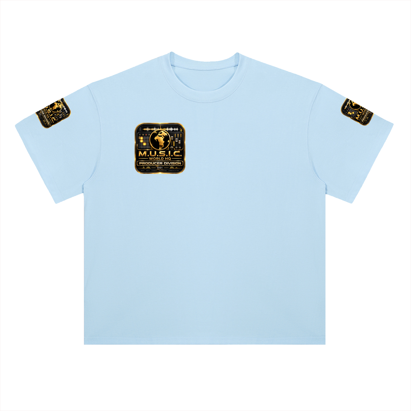 M.U.S.I.C. World HQ Creator Culture – Producer Division 001 Heavyweight Drop Shoulder Tee