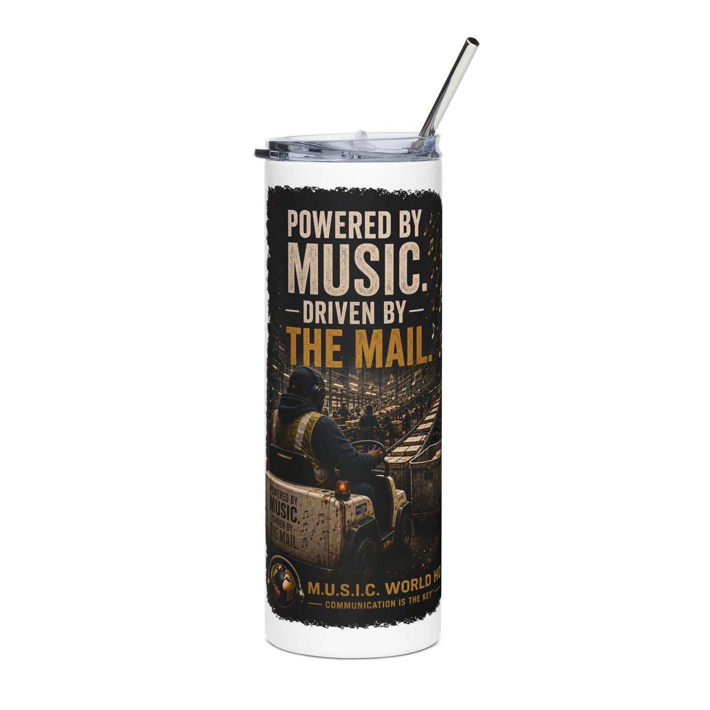 Postal Music - Powered by Music Stainless Tumbler
