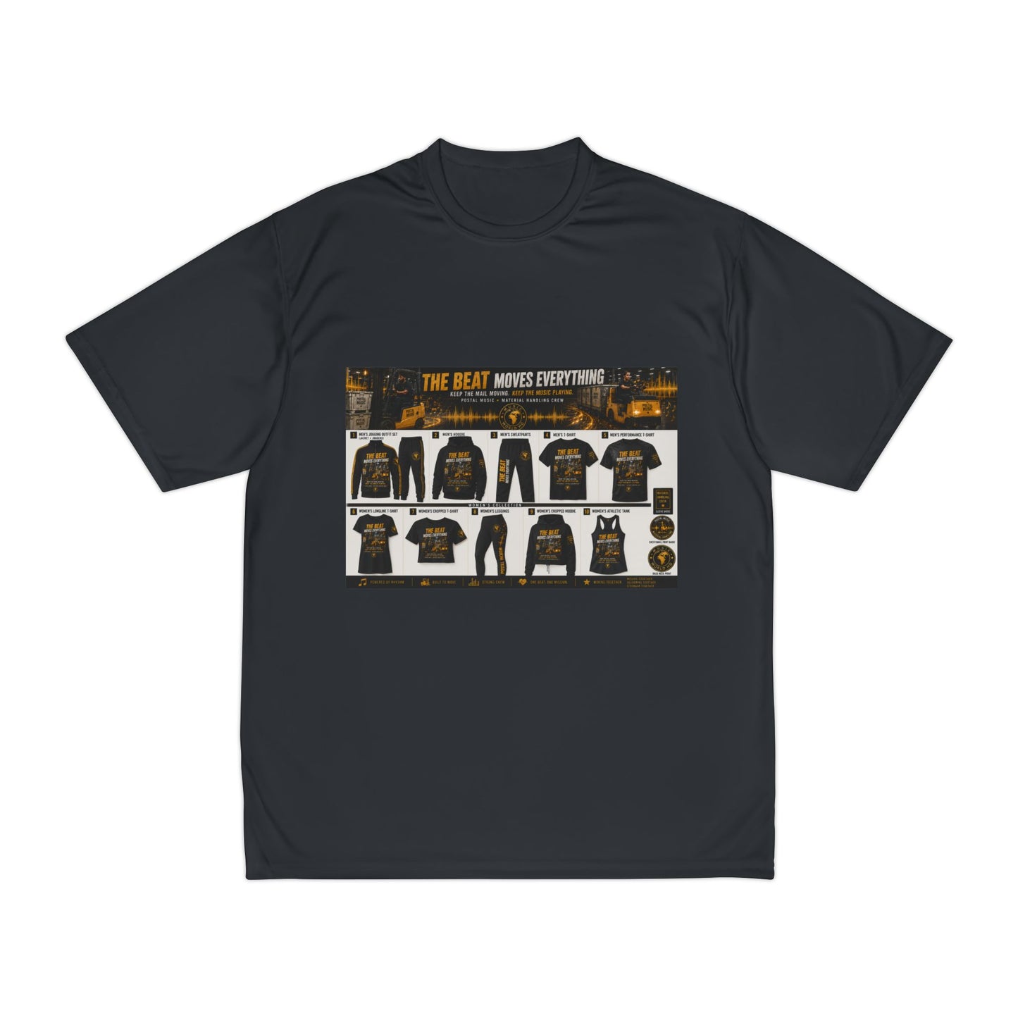 The Beat Moves Everything — Men's Performance Tee | Postal Music