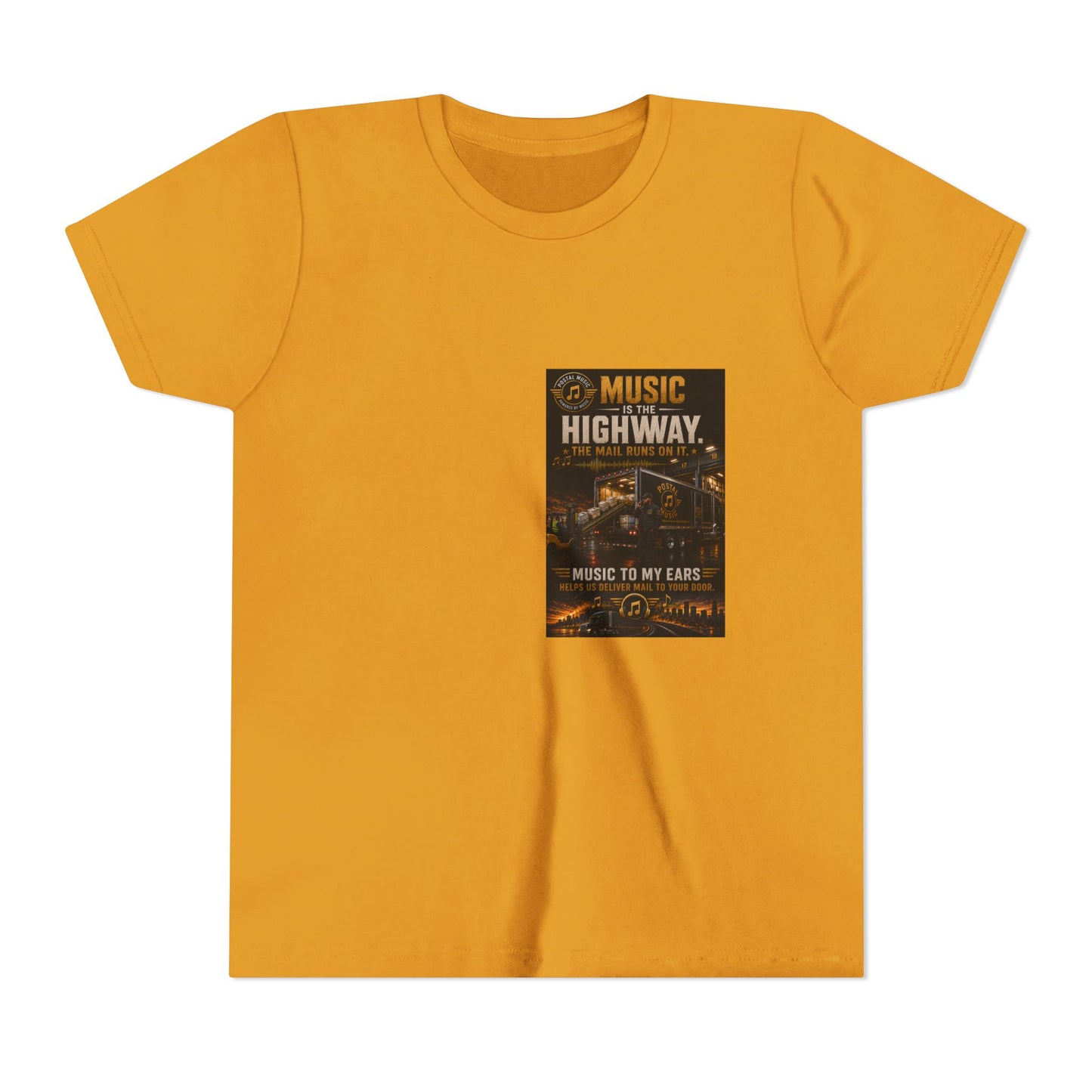 Postal Music — Music Is the Highway — Youth T-Shirt
