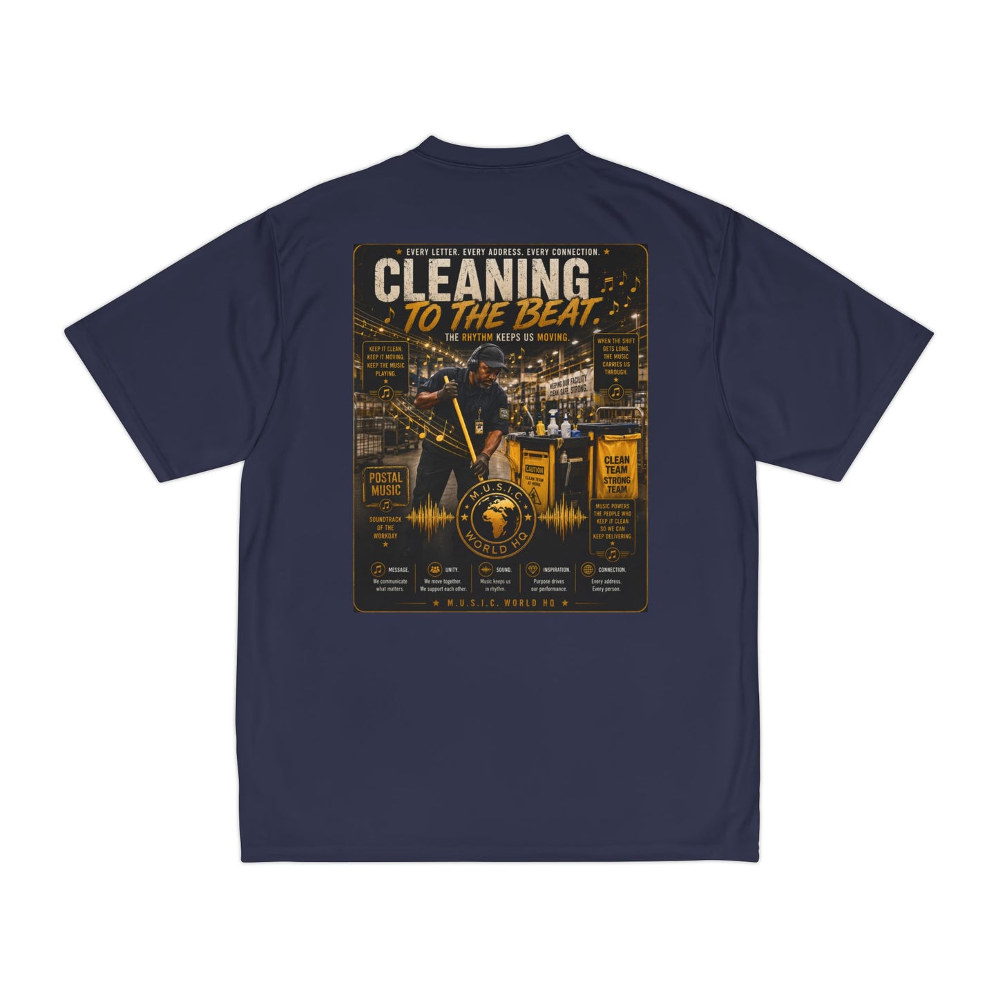 Cleaning to the Beat — Performance T-Shirt