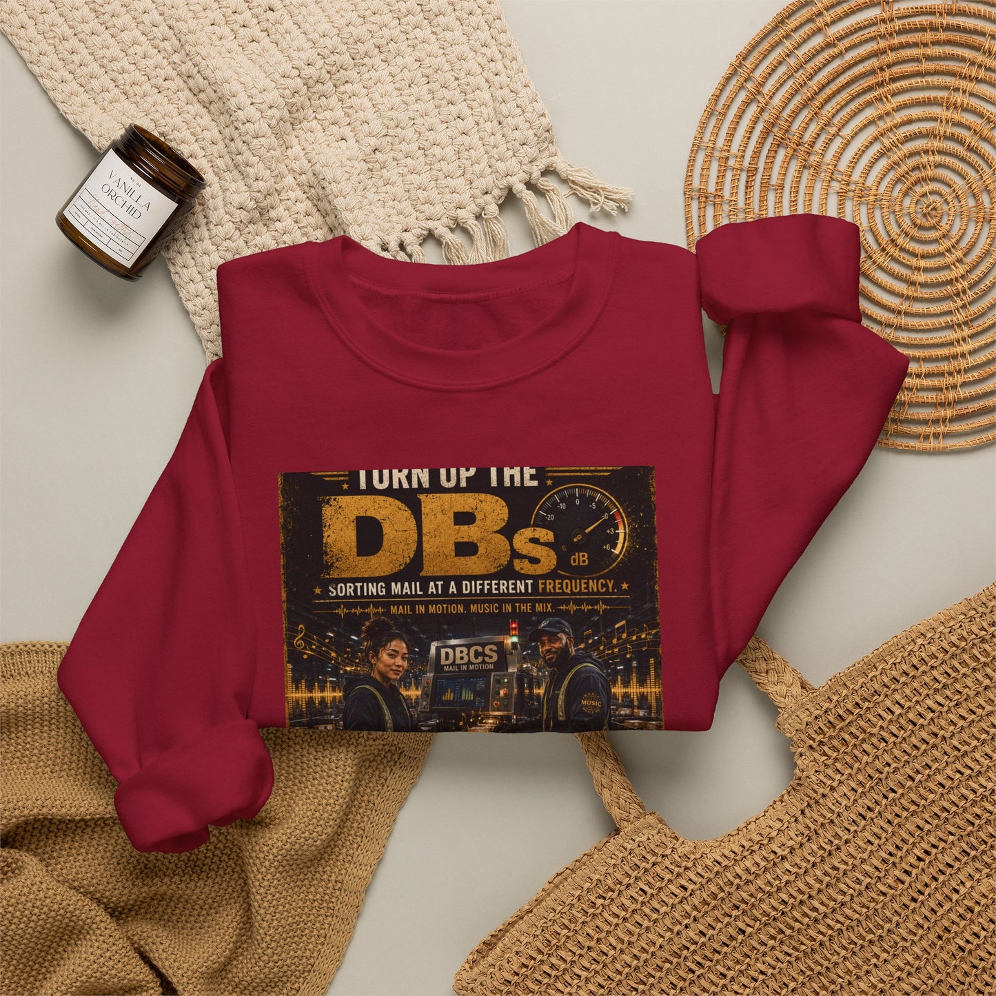 Turn Up the DBs — Men's Crewneck Sweatshirt (Jogger Set Top)