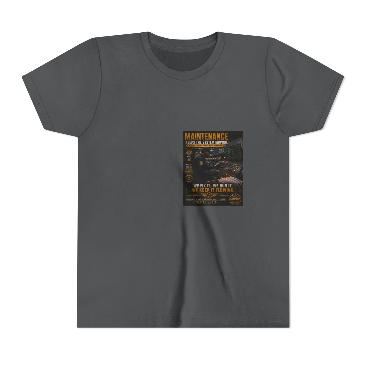 Postal Music — Maintenance Keeps the System Moving — Youth T-Shirt