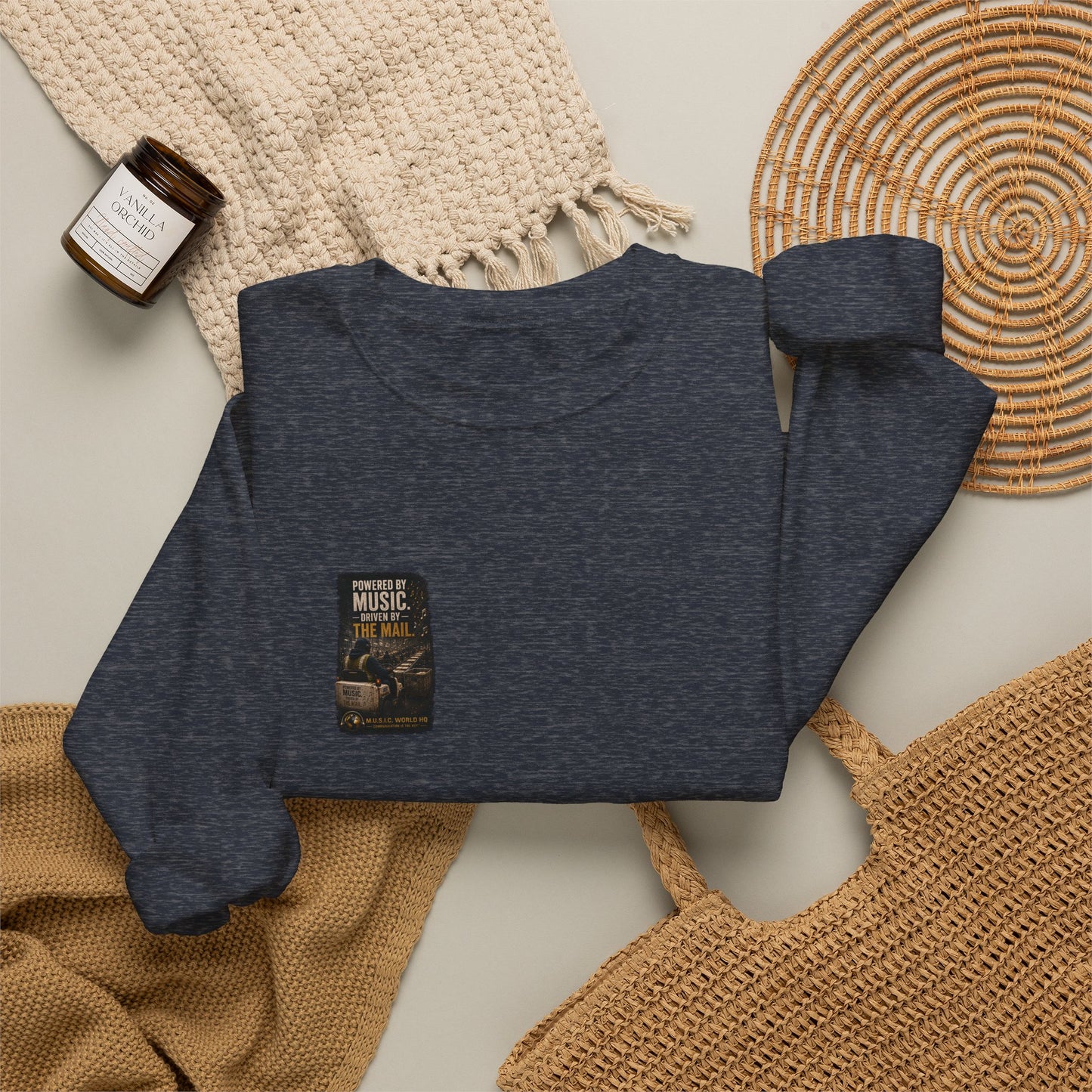 Postal Music - Powered by Music Crewneck Sweatshirt - Colorways B