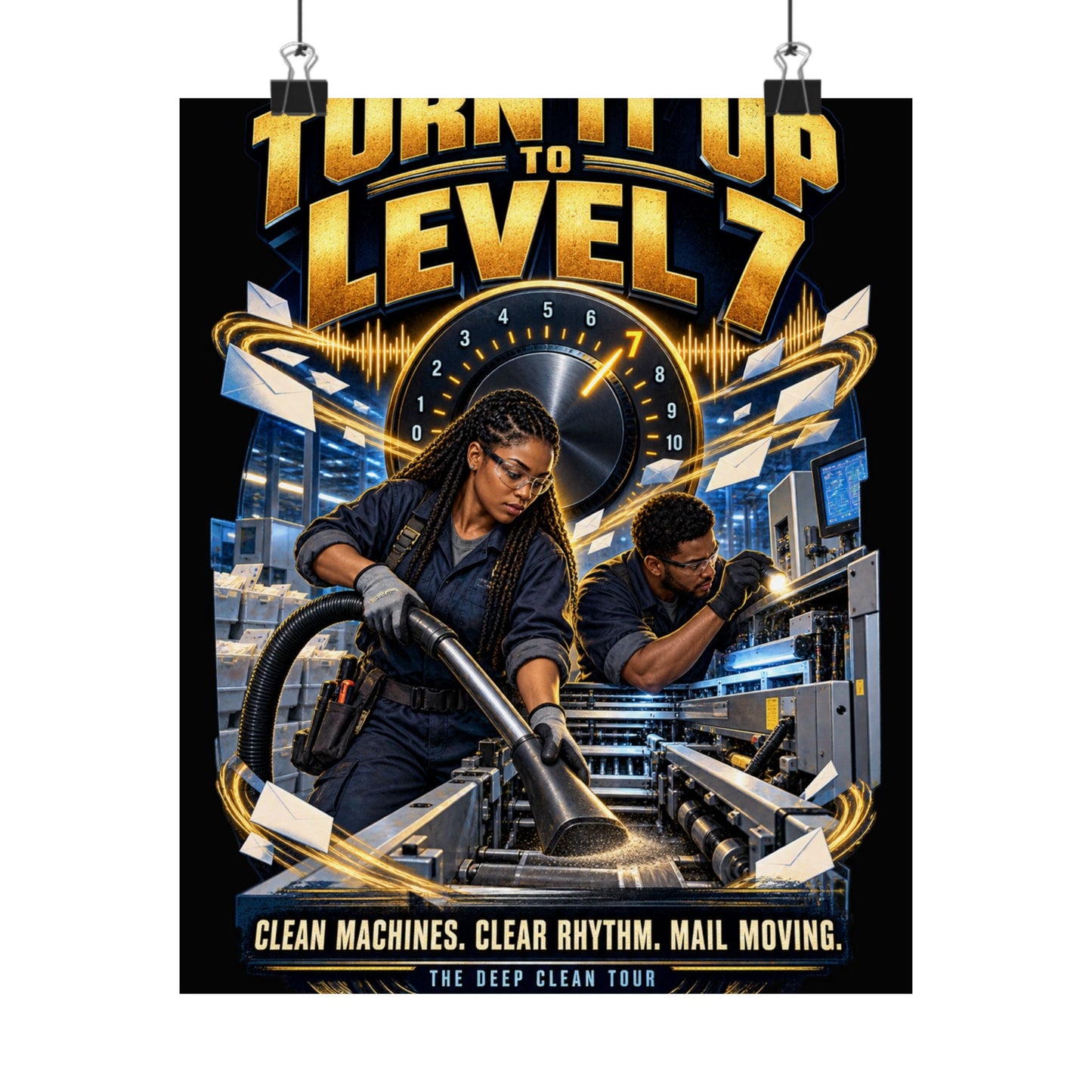 Postal Music - Turn It Up to Level 7 - Premium Matte Poster