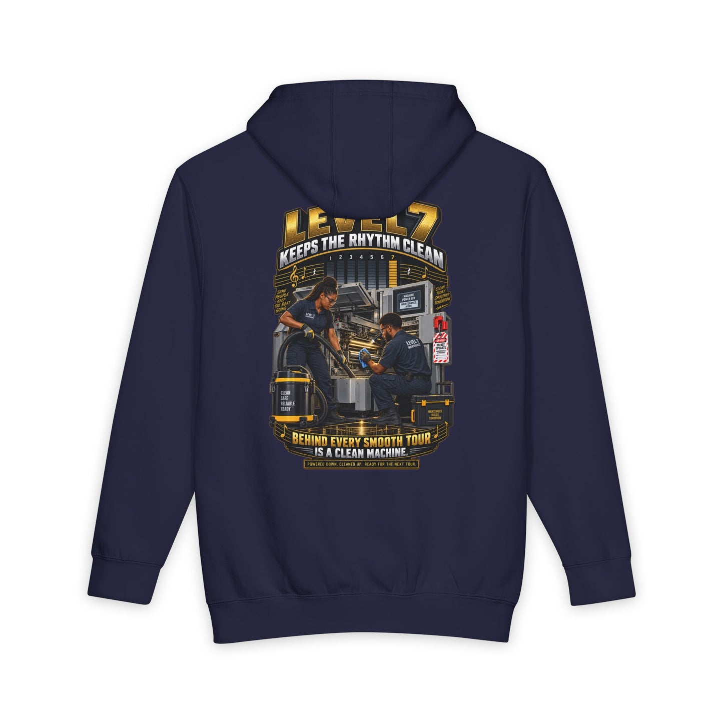 Postal Music - Level 7 Keeps the Rhythm Clean - Heavyweight Pullover Hoodie