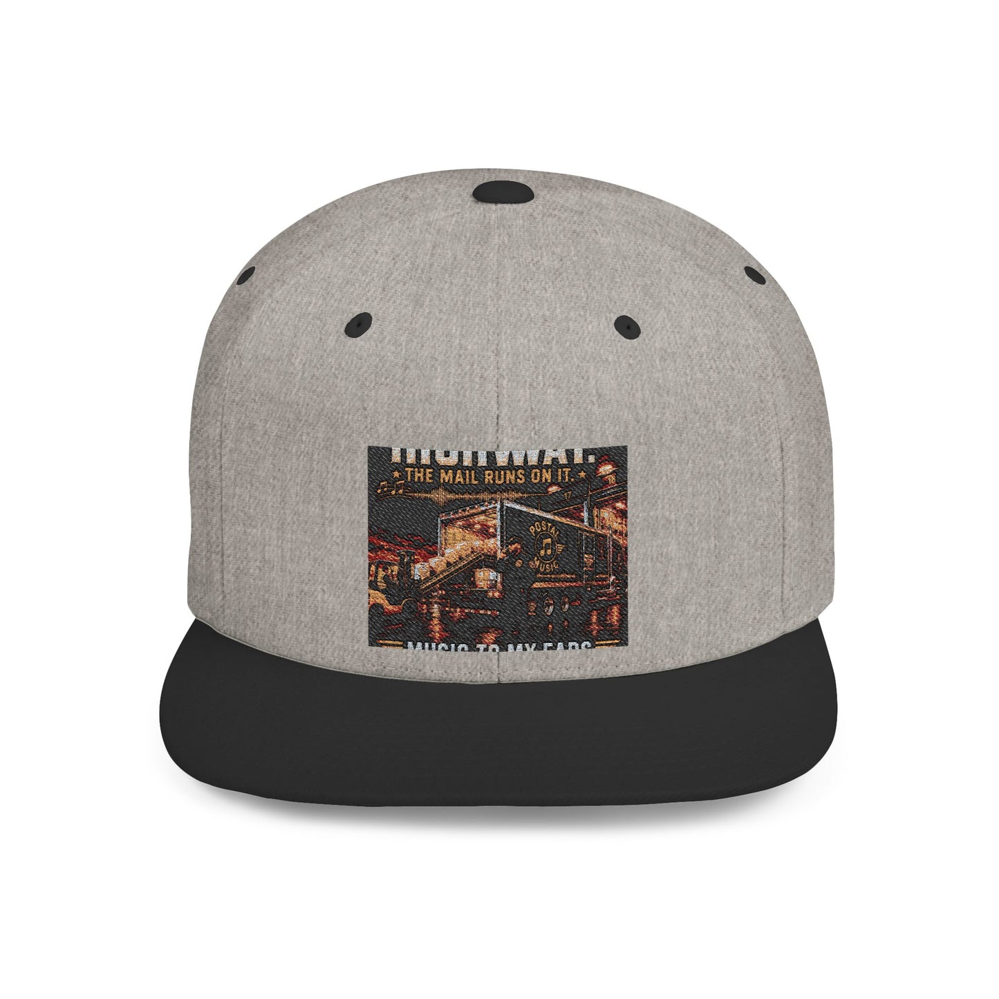 Postal Music — Music Is the Highway — Flat-Bill Snapback