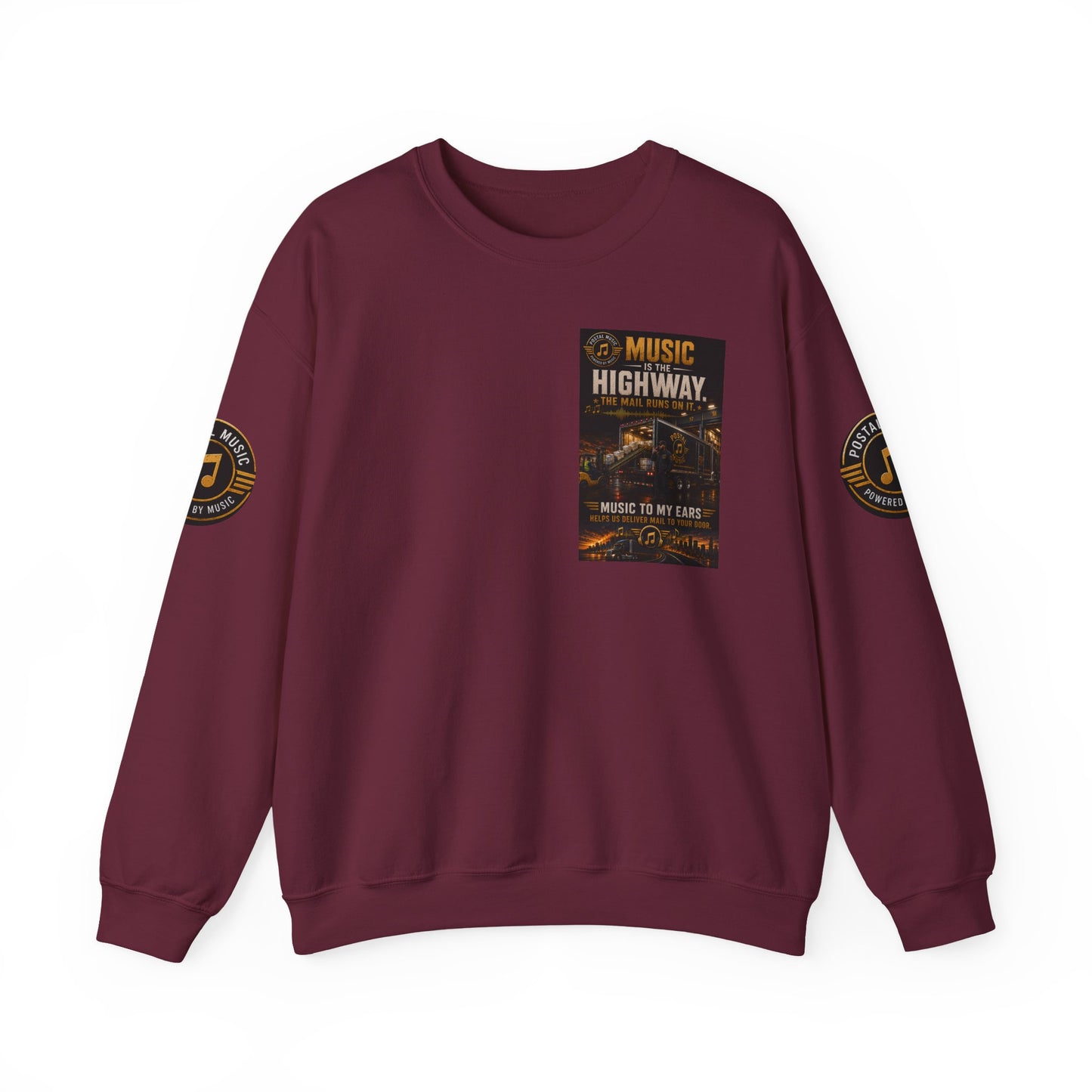 Postal Music — Music Is the Highway — Core Crewneck Sweatshirt