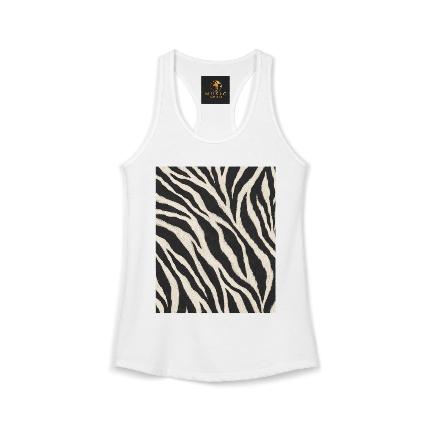 Wild By Design - Plain's Zebra Women's Ideal Racerback Tank