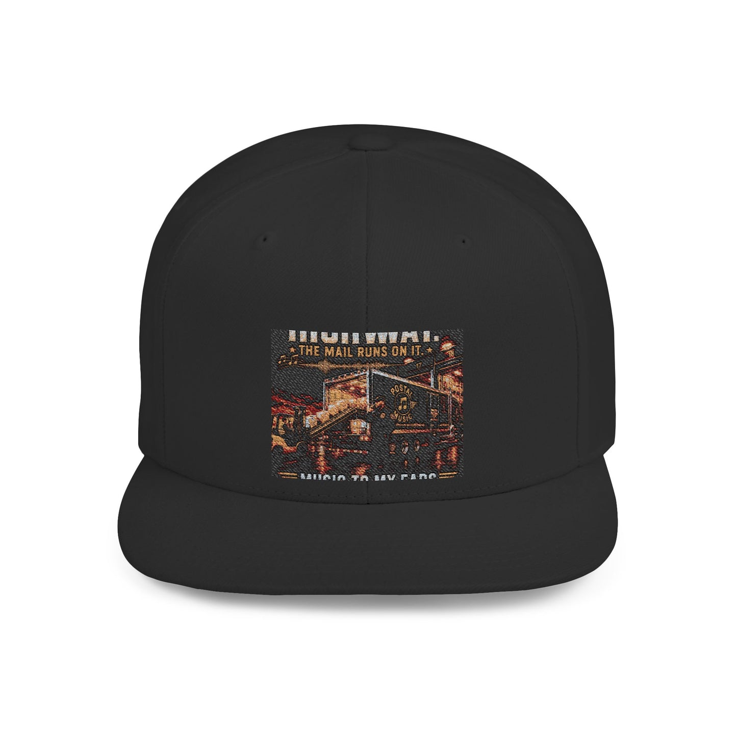 Postal Music — Music Is the Highway — Flat-Bill Snapback
