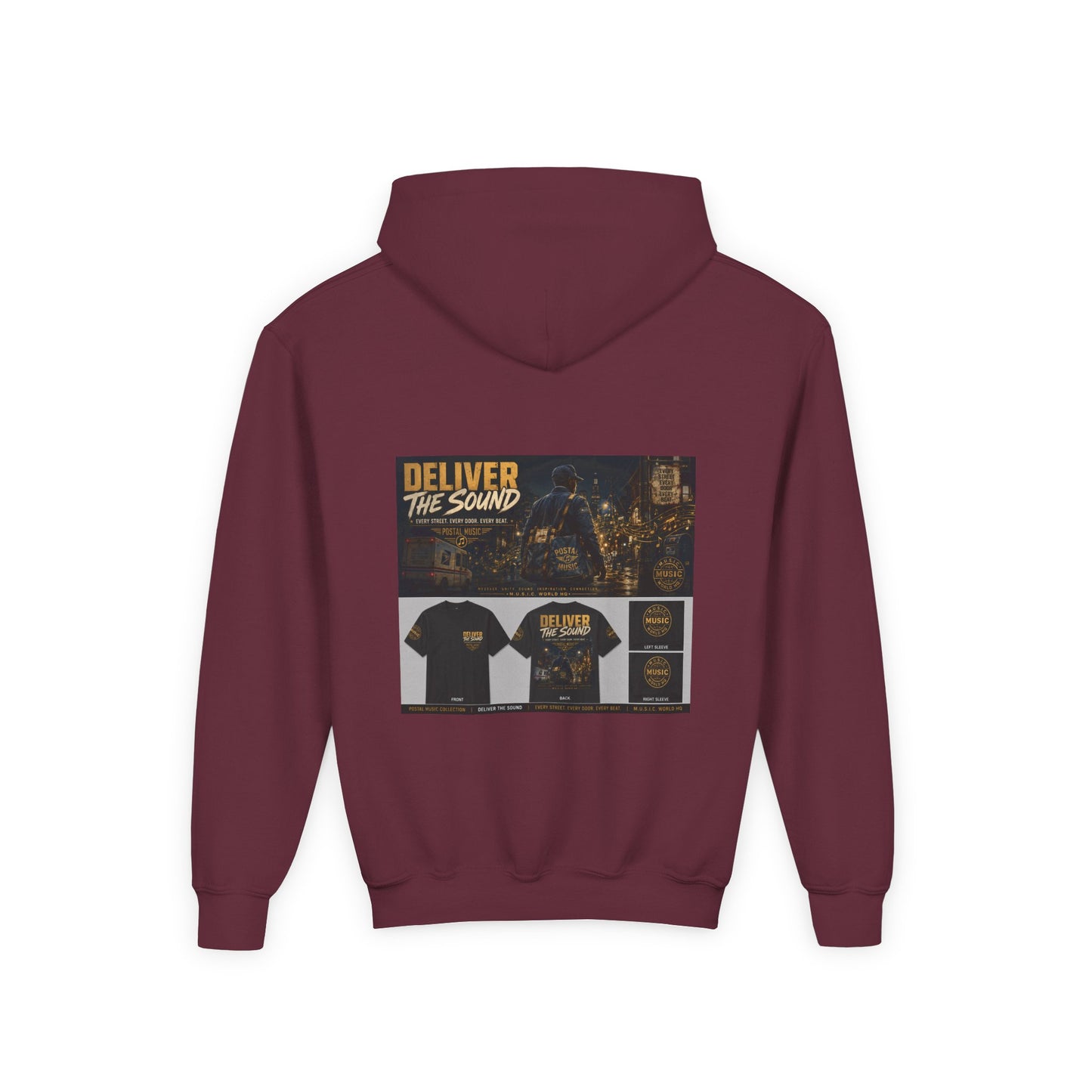 Postal Music — Deliver the Sound — Youth Hoodie