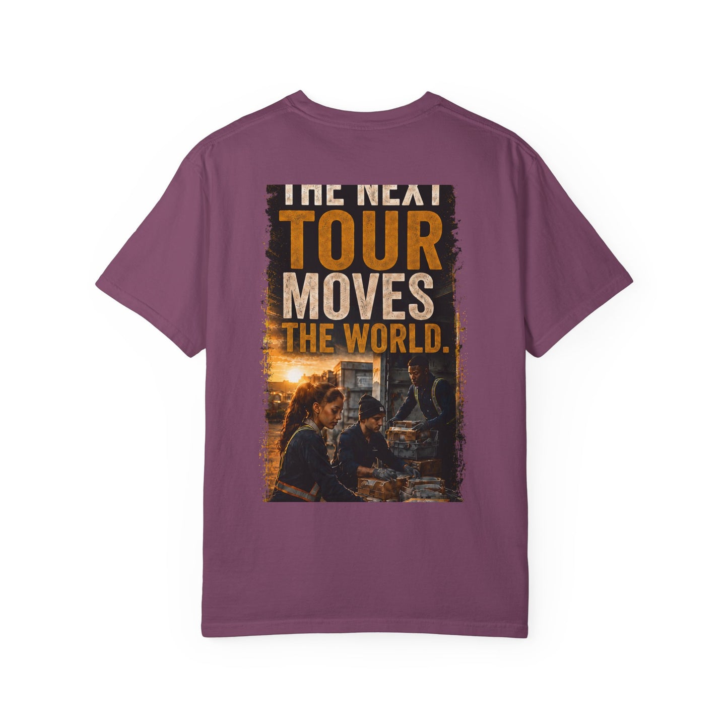 Postal Music — The Next Tour Garment-Dyed T-Shirt — Color Group 1 of 4