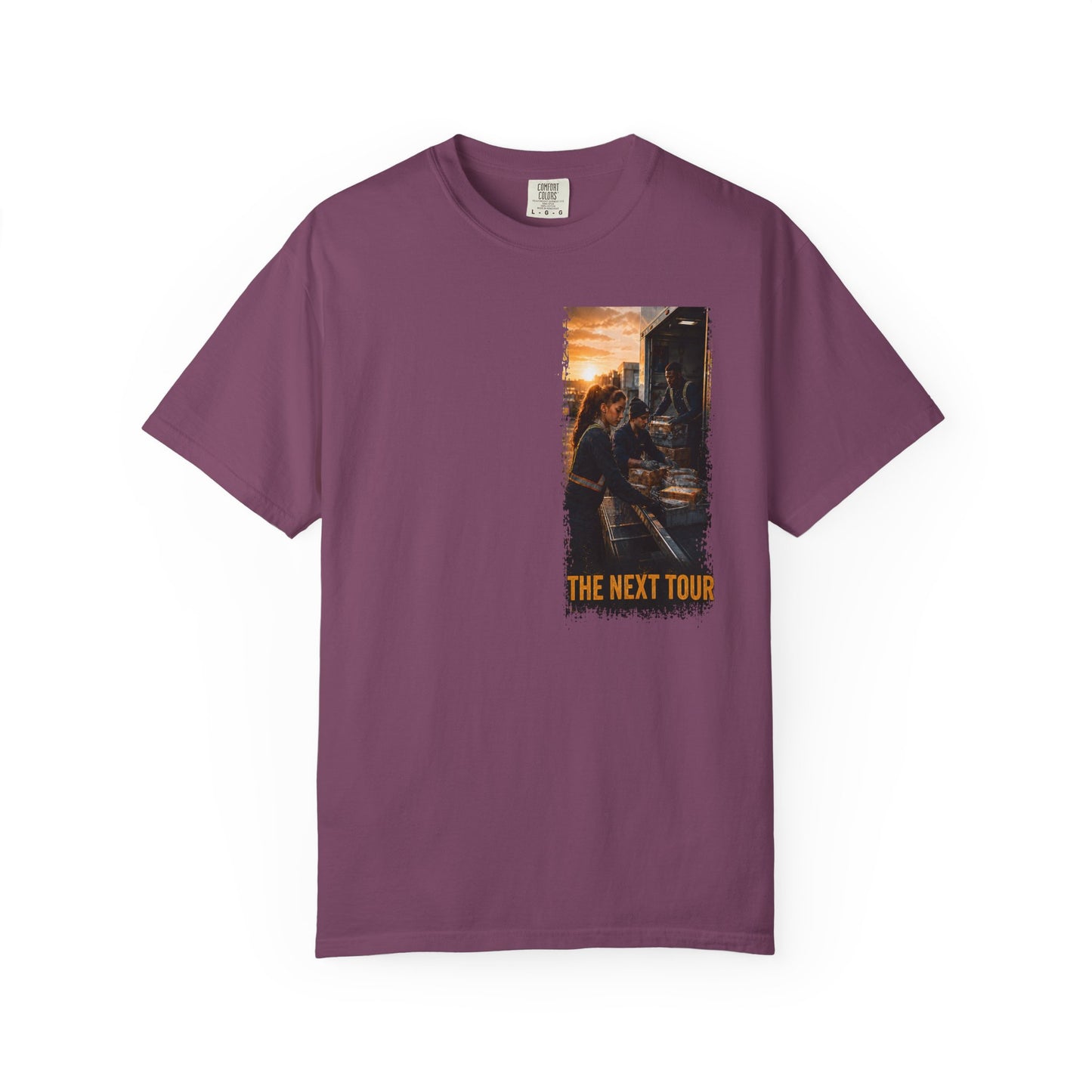 Postal Music — The Next Tour Garment-Dyed T-Shirt — Color Group 1 of 4