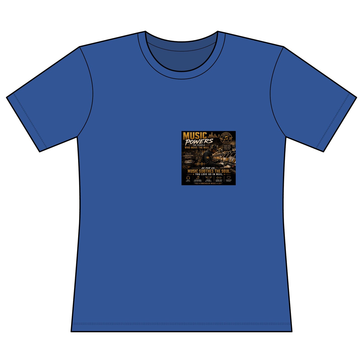 Postal Music — Music Powers the People — Women's Relaxed T-Shirt