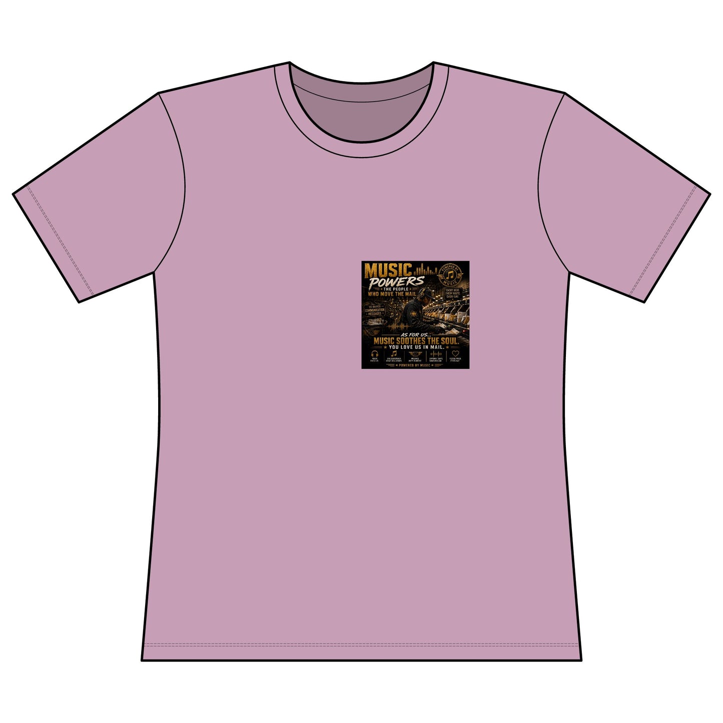 Postal Music — Music Powers the People — Women's Relaxed T-Shirt